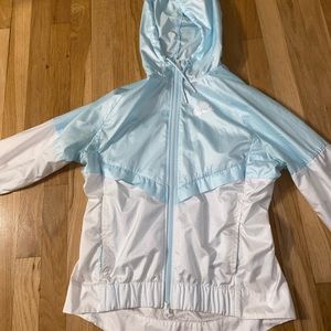 Blue and White Nike Windbreaker